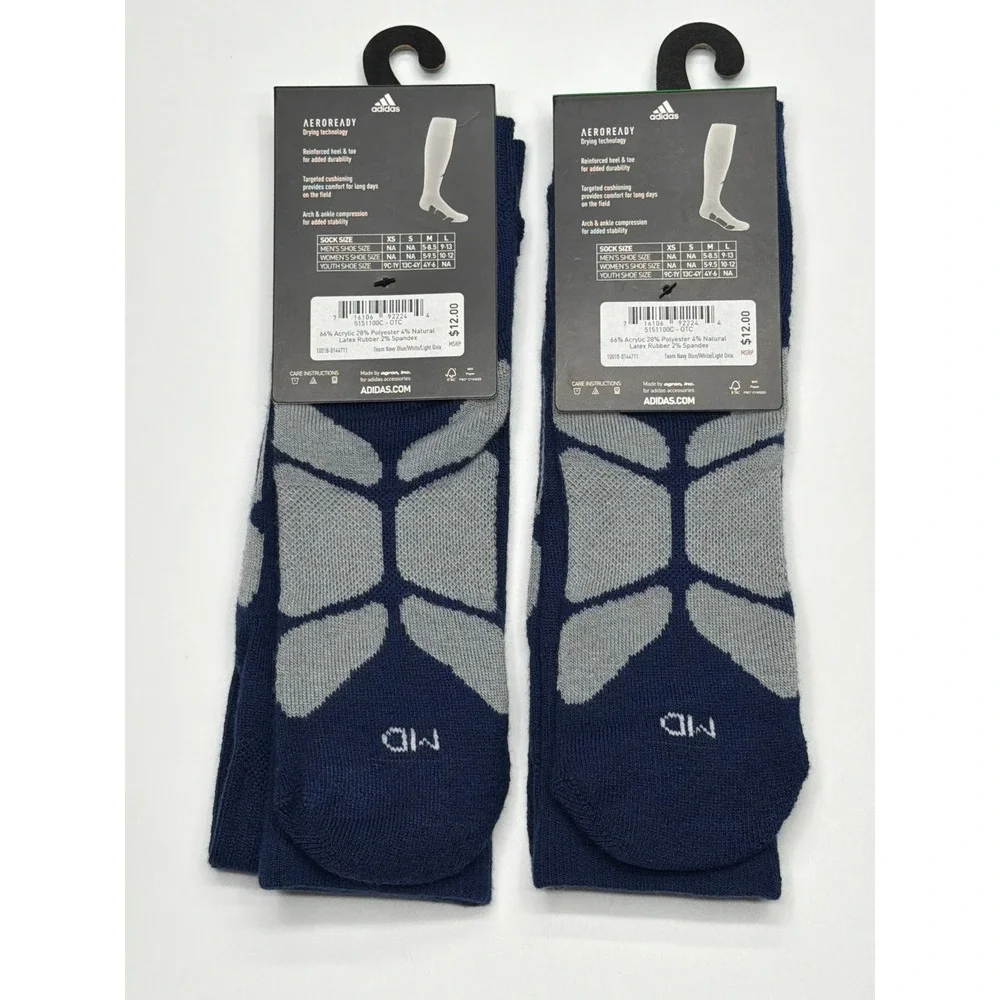 Adidas Baseball Over the Calf‎ Socks Men's Medium Navy AEROREADY Compression